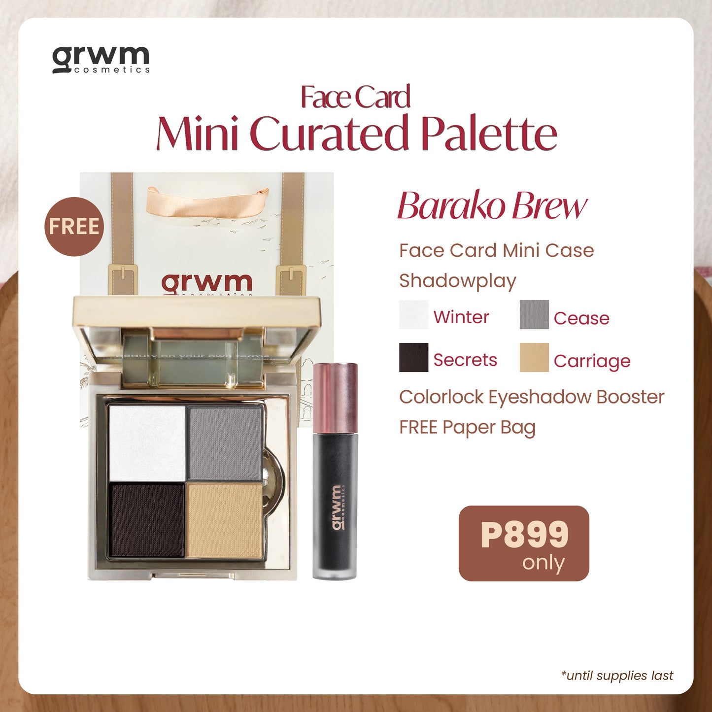 GRWM Cosmetics Face Card Curated Eyeshadow Palette - The Local Edit