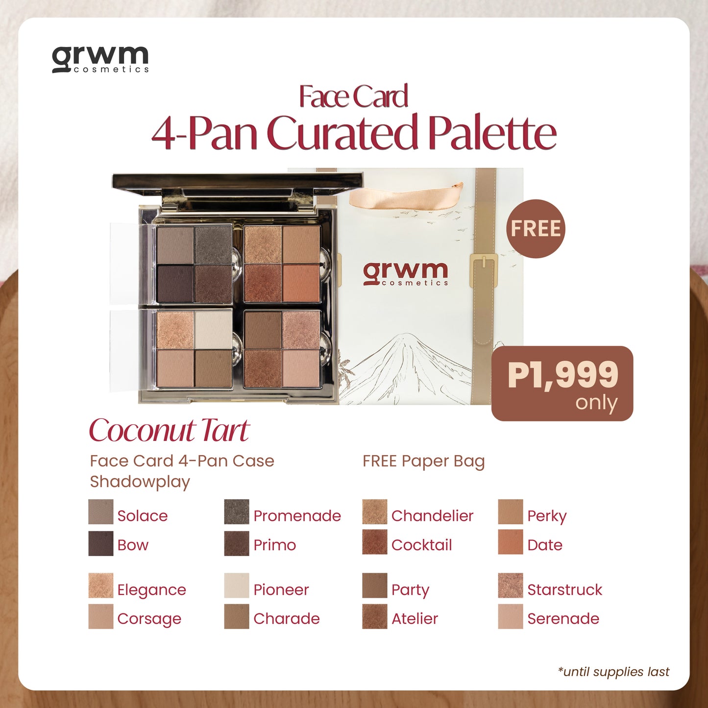 GRWM Cosmetics Face Card Curated Eyeshadow Palette - The Local Edit