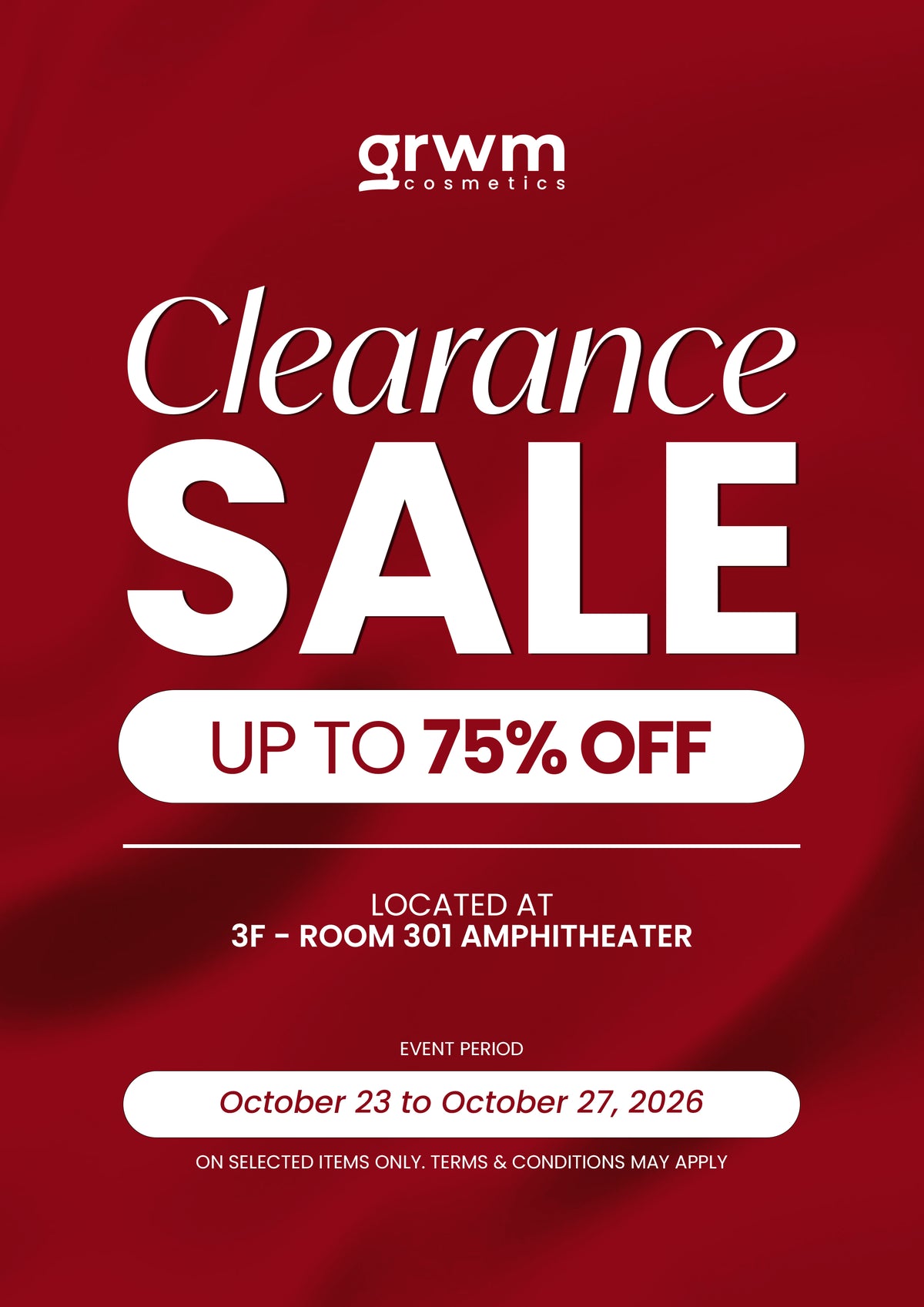 GRWM Cosmetics Clearance Sale