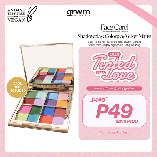[CASE NOT INCLUDED] GRWM Cosmetics Face Card Shadowplay - Colorplay Velvet Matte Eyeshadow [vibrant]