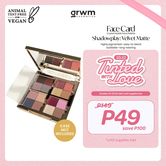 [CASE NOT INCLUDED] GRWM Cosmetics Face Card Shadowplay - Velvet Matte Eyeshadow [highly pigmented]
