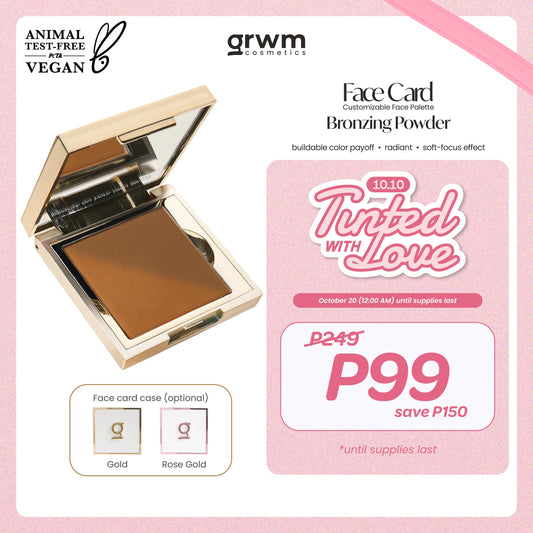 [CASE NOT INCLUDED] GRWM Cosmetics Face Card Bronzing Powder [buildable color payoff, radiant]