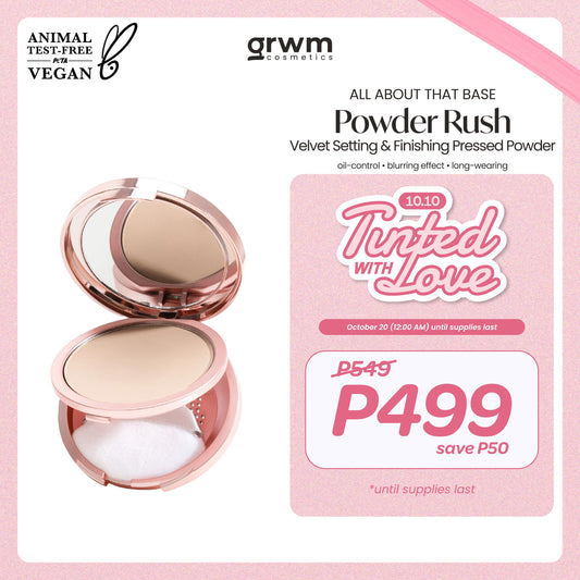 GRWM Cosmetics All About that Base Powder Rush Velvet Setting & Finishing Pressed Powder [blurring]