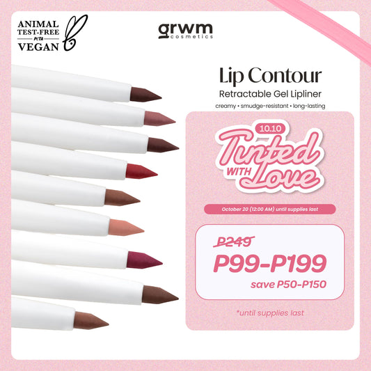 GRWM Cosmetics Lip Contour - Retractable Gel Lipliner [creamy, smudge-resistant, long-lasting]