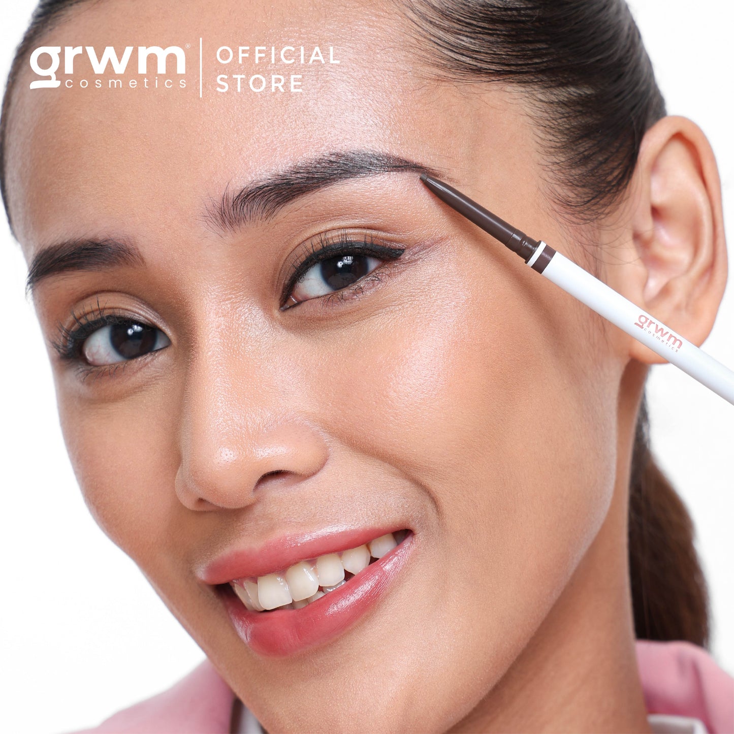 GRWM Cosmetics Precision Pencil Pro - Micro Tip Eyebrow Pencil with Spoolie