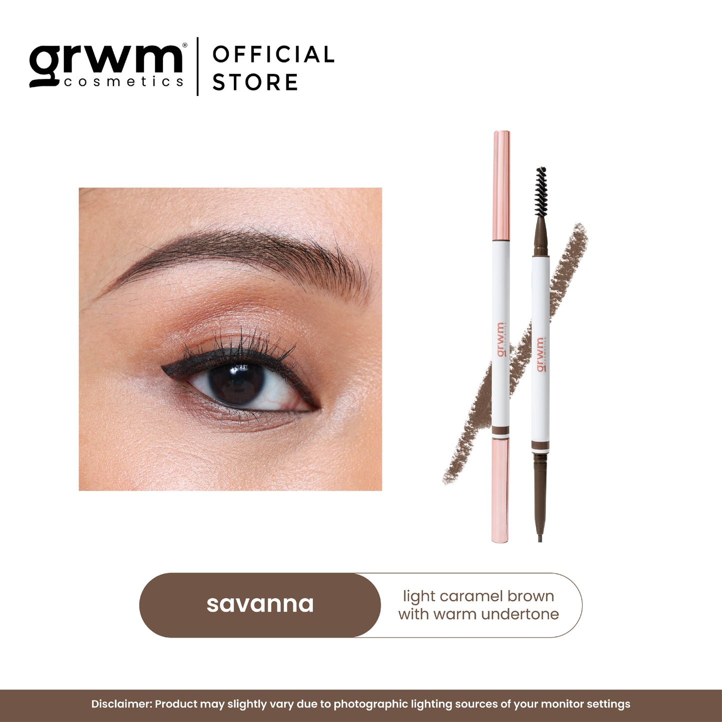 GRWM Cosmetics Precision Pencil Pro - Micro Tip Eyebrow Pencil with Spoolie