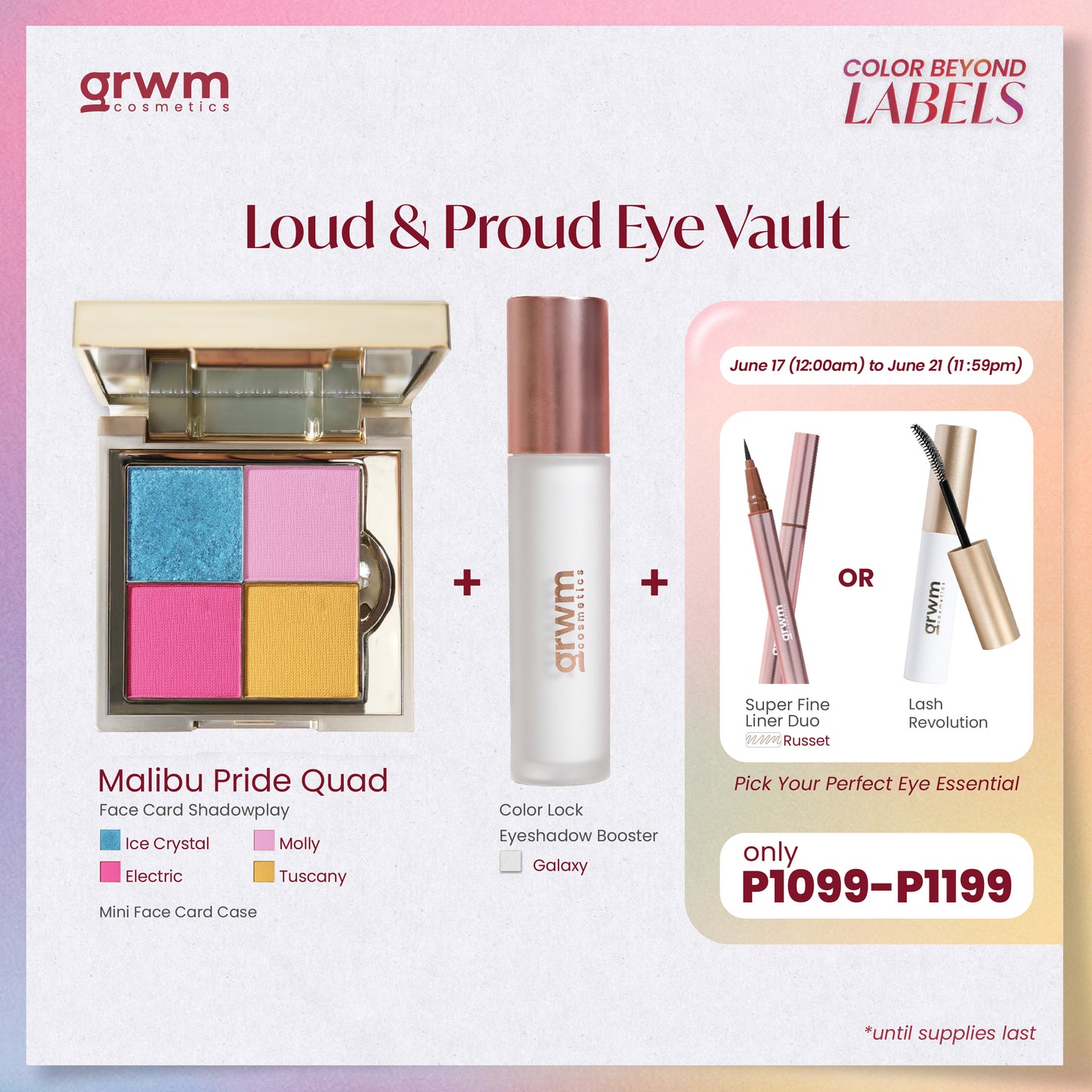 [Pride Bundle] GRWM Cosmetics Loud & Proud Eye Vault