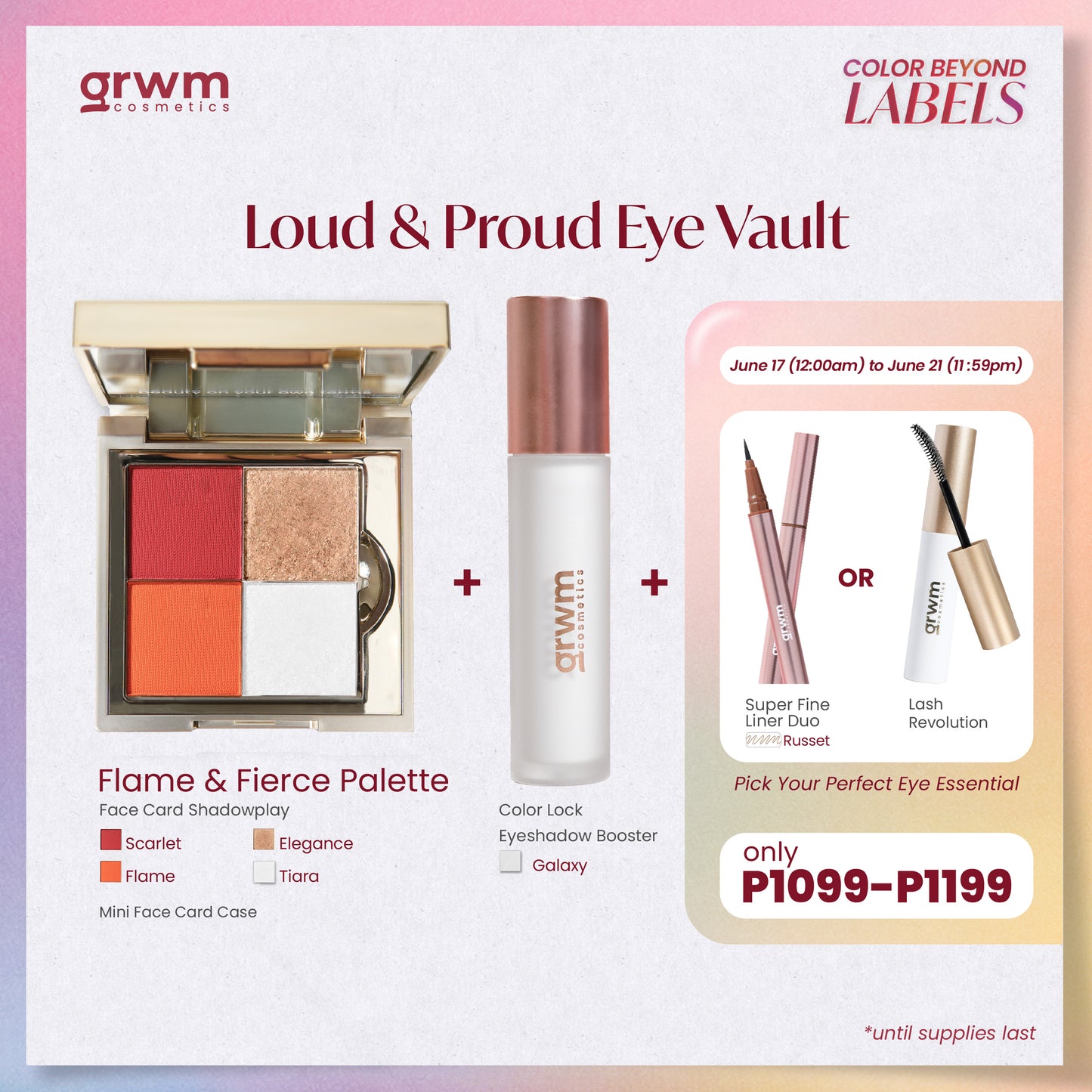 [Pride Bundle] GRWM Cosmetics Loud & Proud Eye Vault