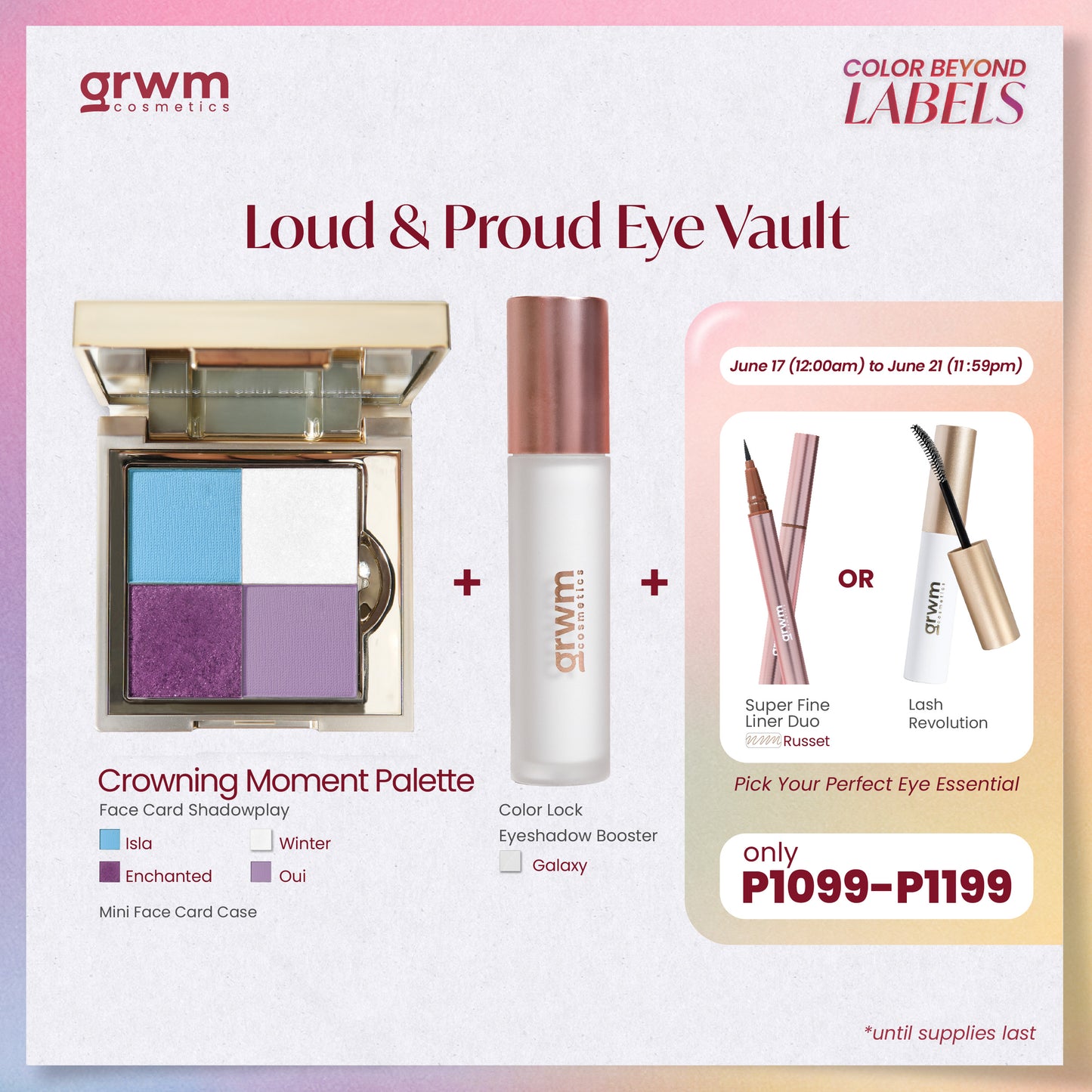 [Pride Bundle] GRWM Cosmetics Loud & Proud Eye Vault