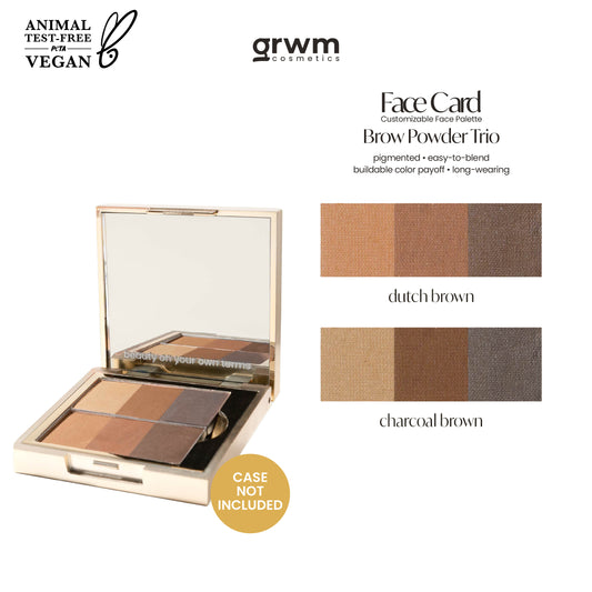 GRWM Cosmetics Face Card Brow Powder Trio [CASE NOT INCLUDED]