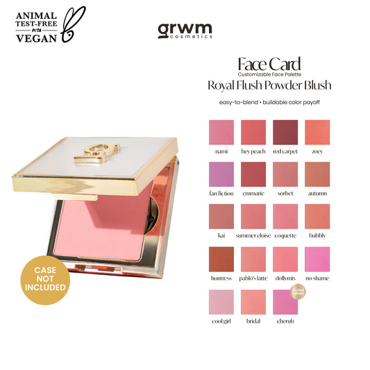 GRWM Cosmetics Face Card Royal Flush Powder Blush [CASE NOT INCLUDED]