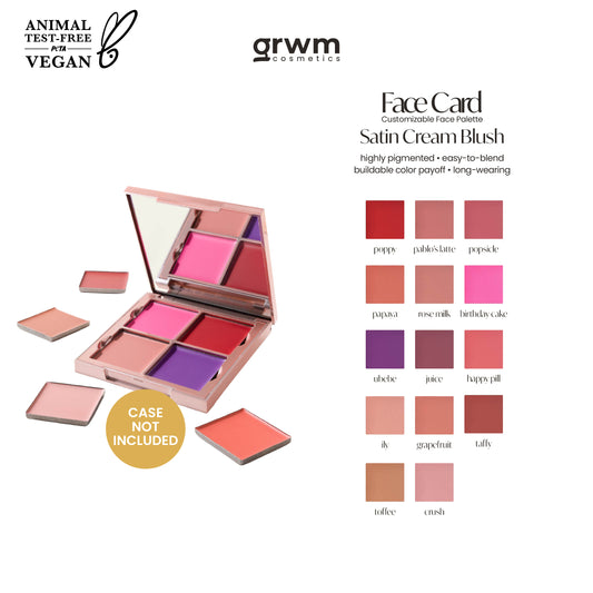 GRWM Cosmetics Face Card Satin Cream Blush [CASE NOT INCLUDED]
