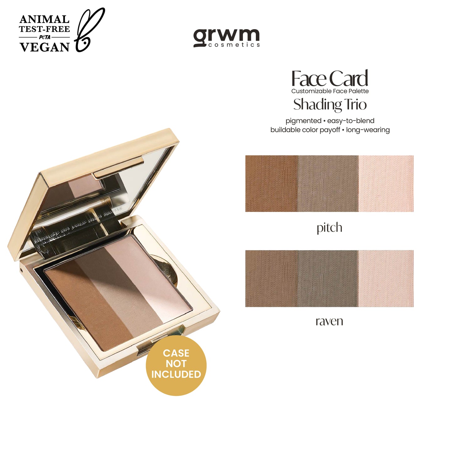 GRWM Cosmetics Face Card Shading Trio [CASE NOT INCLUDED]