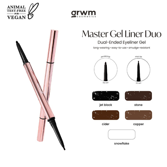 GRWM Cosmetics Master Gel Liner Duo - Dual-Ended Eyeliner Pencil