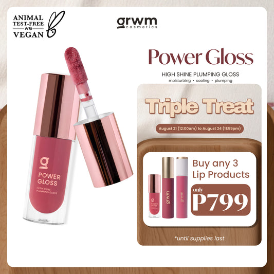 GRWM Cosmetics Power Gloss - High Shine Plumping Lip Gloss