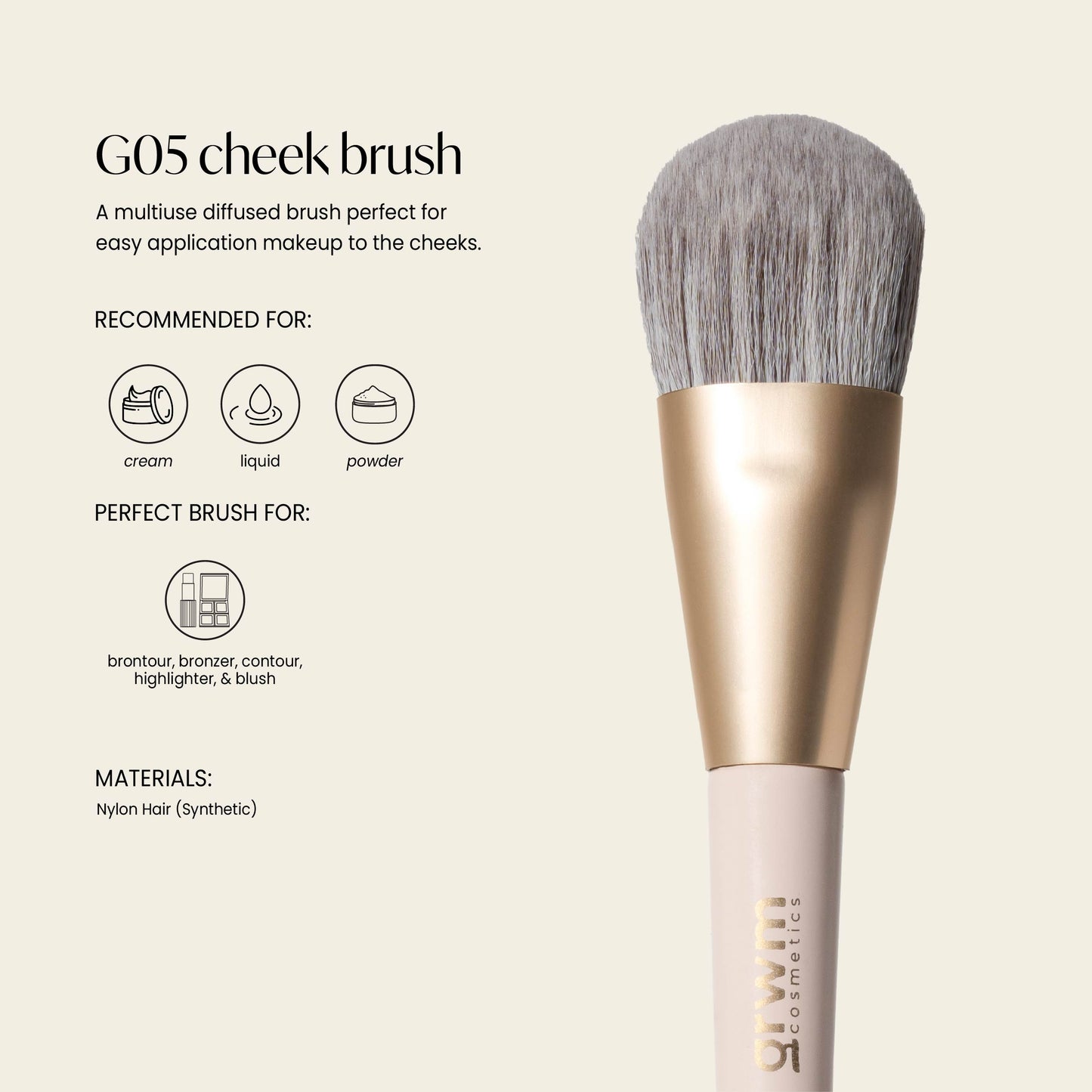 GRWM Cosmetics Face Card Brush Singles Collection