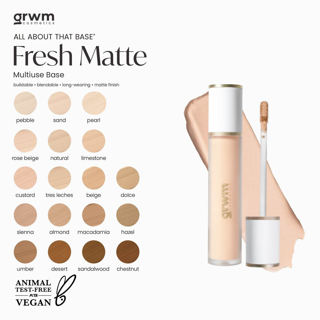 GRWM Cosmetics Fresh Matte Multiuse Base - Skin Tone Shades