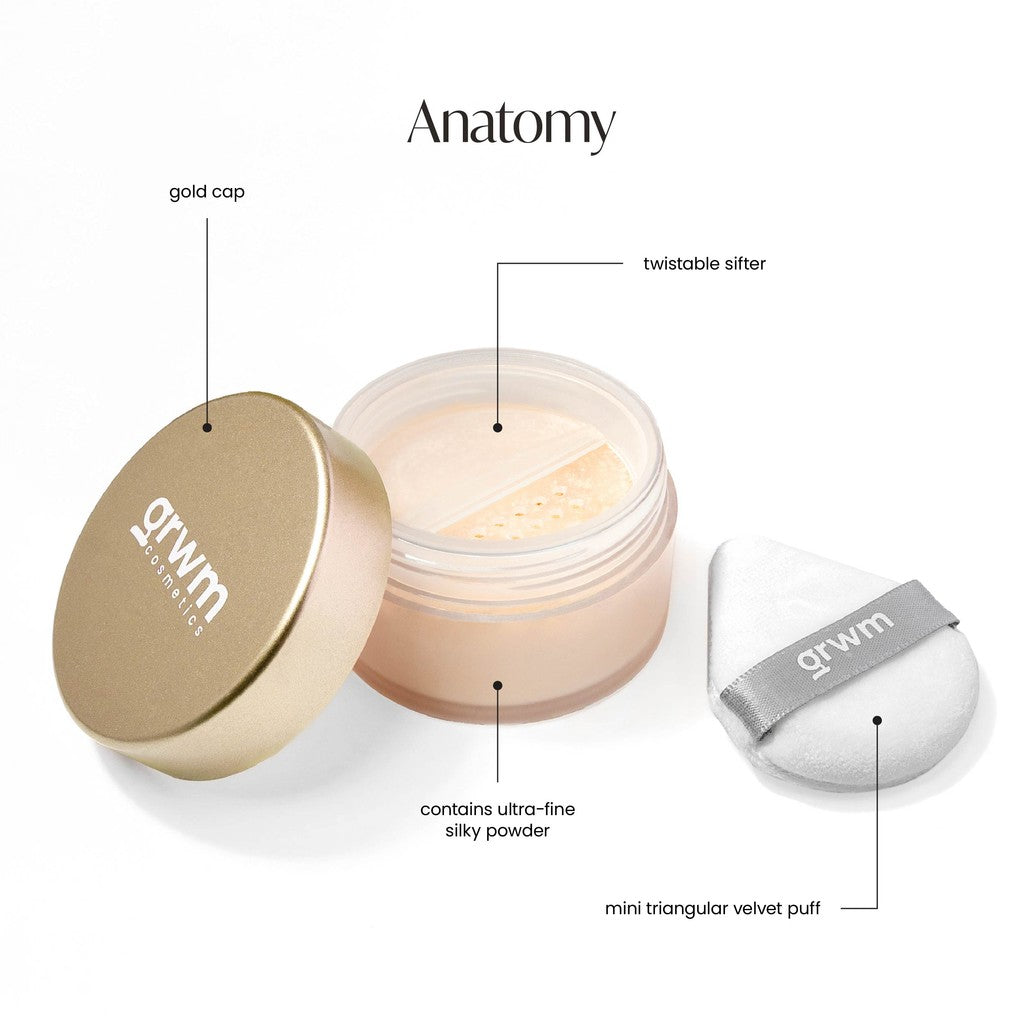 GRWM Cosmetics Powder Rush Mini Loose Setting & Finishing Powder Ultra Blur