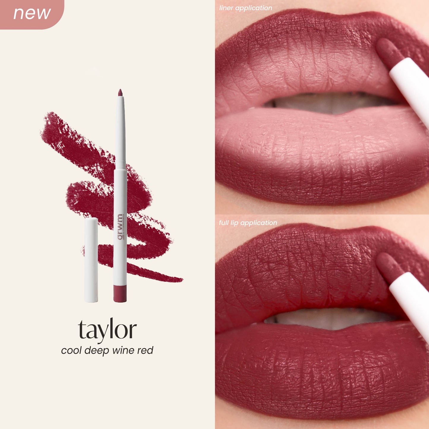 GRWM Cosmetics Lip Contour - Retractable Gel Lip Liner